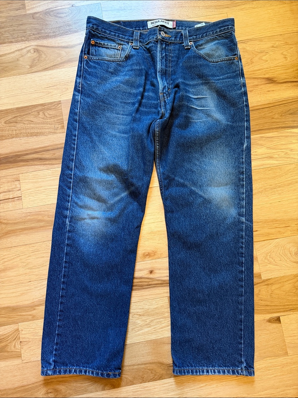 Levi's 505 Straight Leg Jeans in Dark Blue 36x30